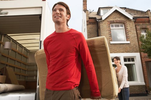 Residents preparing white goods for recycling