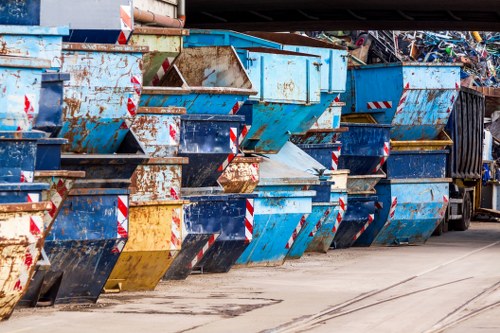 Recycling center in Deptford handling white goods