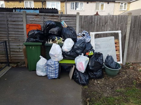 Refrigerator being prepared for recycling in Totteridge