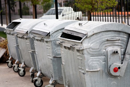 Refrigerator being prepared for recycling in Harrow Weald