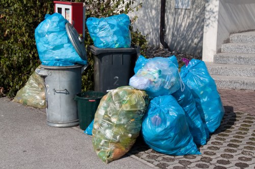 Community members participating in Maze Hill recycling