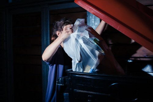 Recyclable appliances at a Deptford drop-off point