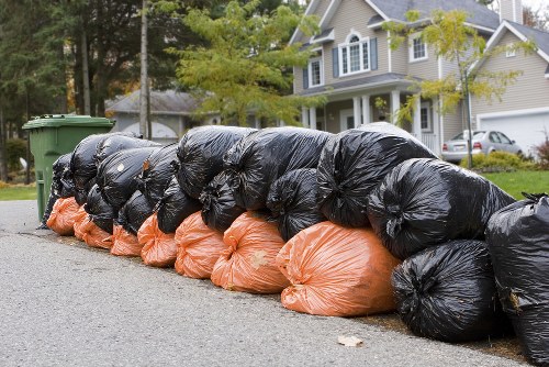 Residents preparing appliances for recycling