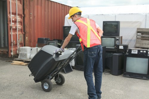 Community recycling center in Barnet with white goods