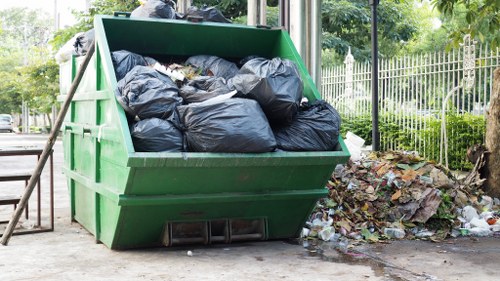 Washing machine being transported for recycling