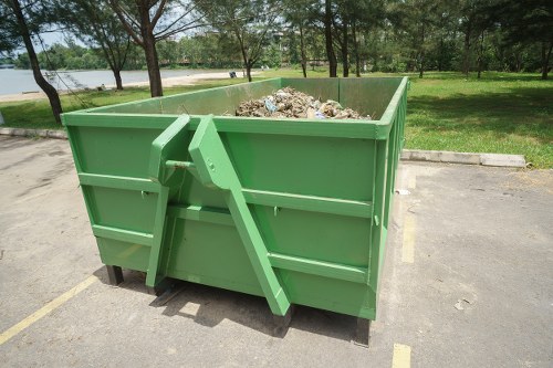 Old refrigerator being prepared for recycling